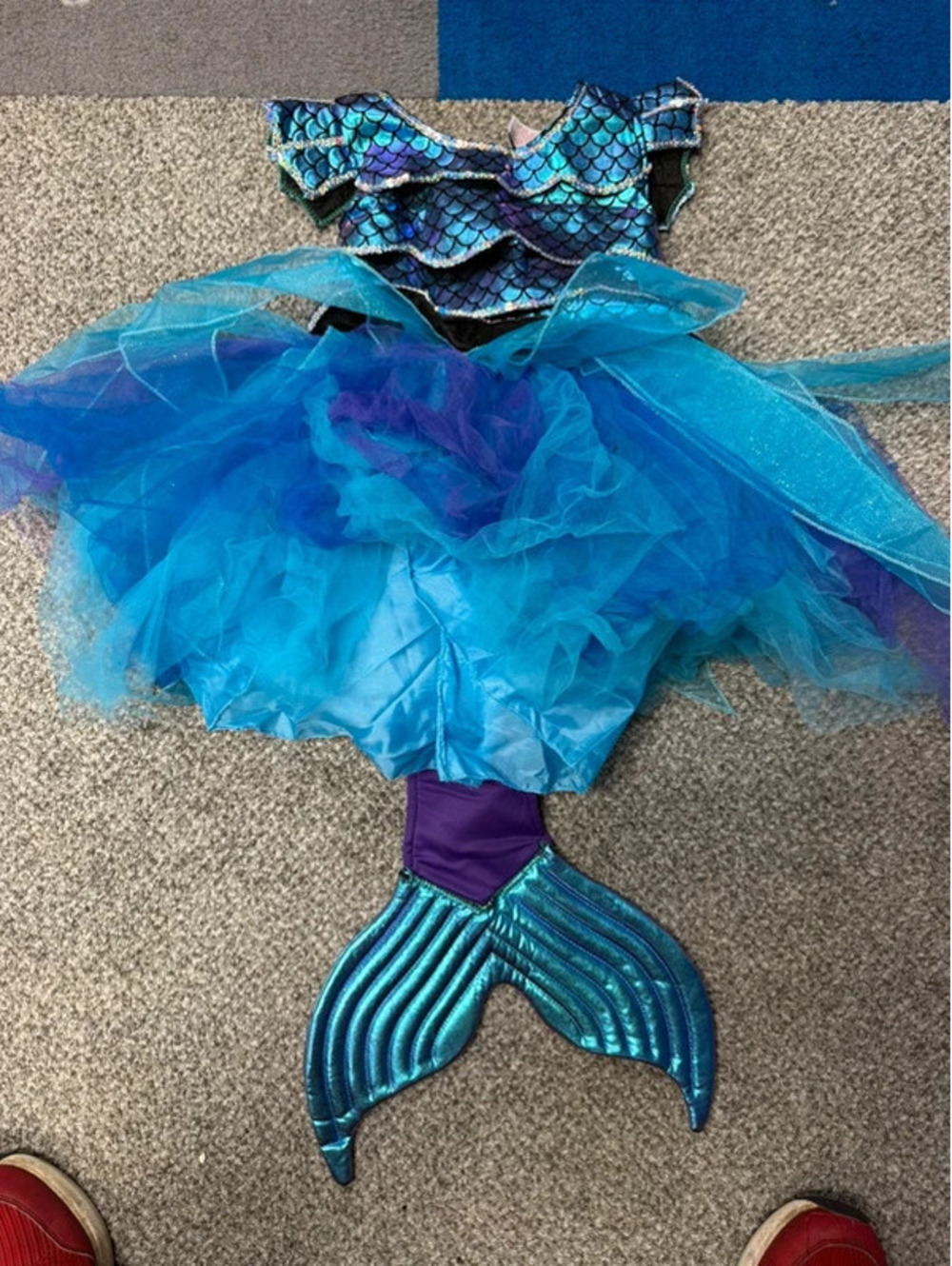 Gillian’s Closet Mermaid Halloween Costume Dress Size S 7-8 Blue Purple
